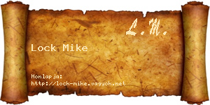 Lock Mike névjegykártya